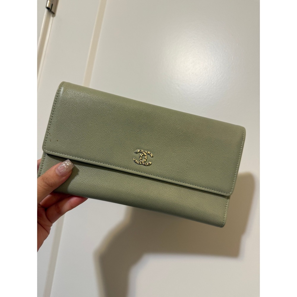 Chanel Trifold Calfskin Flap Wallet
